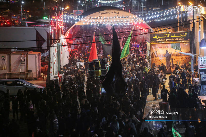 عکس/ پیادهروی شبانه در مسیر نجف به کربلا