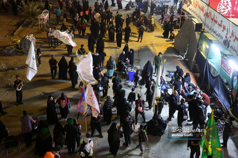 عکس/ پیادهروی شبانه در مسیر نجف به کربلا