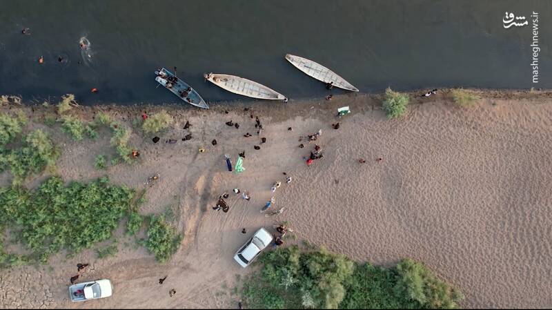 استقبال از زوار حسینی با قایق +عکس