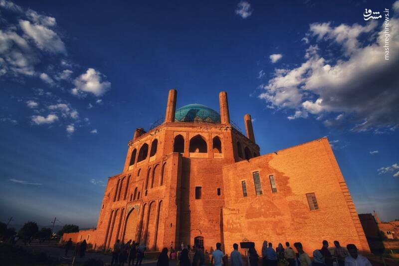 نمایی از بزرگترین گنبد آجری جهان در زنجان