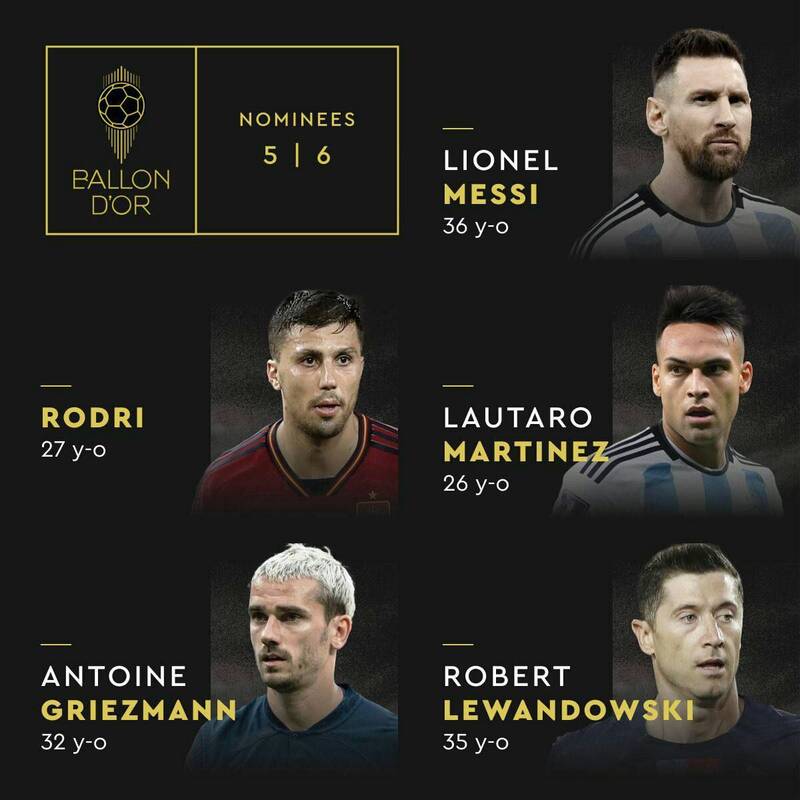 فهرست غایبان بزرگ توپ طلای ۲۰۲۳ +اسامی نامزدهای نهایی