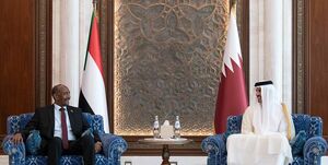 دیدار امیر قطر با رئیس شورای حاکمیت سودان