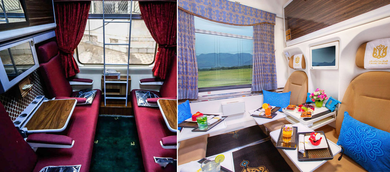 مقایسه قطار 5 ستاره فدک و قطار زندگی