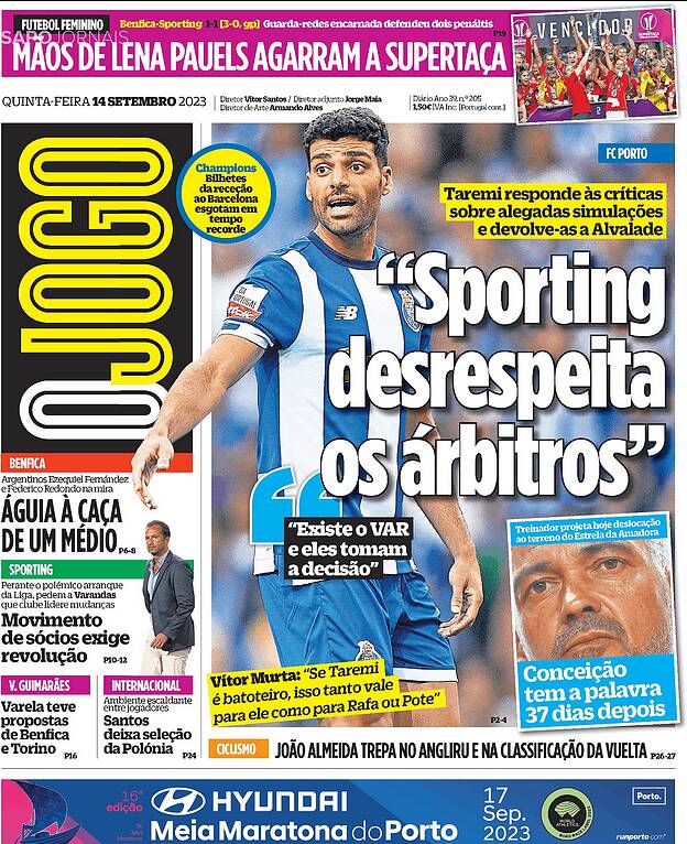 اظهارات طارمی سوژه اصلی مطبوعات پرتغال شد +عکس