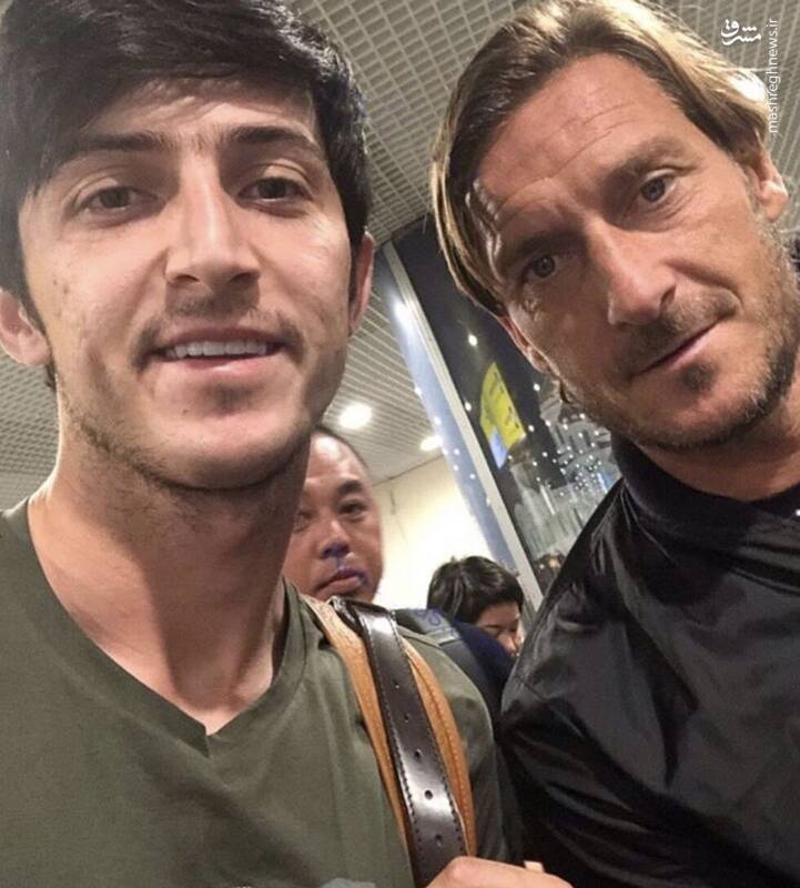 عکس/ سردار آزمون کنار اسطوره محبوب ایتالیا