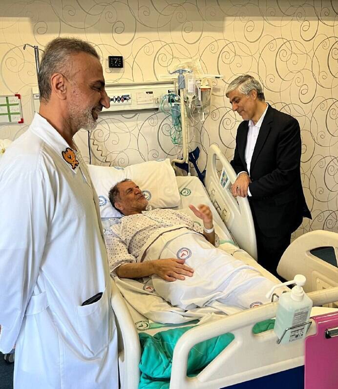 عیادت وزیر ورزش از رئیس کمیته ملی المپیک