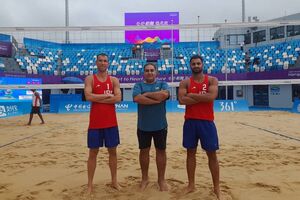 پیروزی والیبال ساحلی ایران یک مقابل عمان