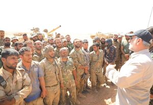 بازدید سردار قاآنی از توپخانه ارتش سوریه
