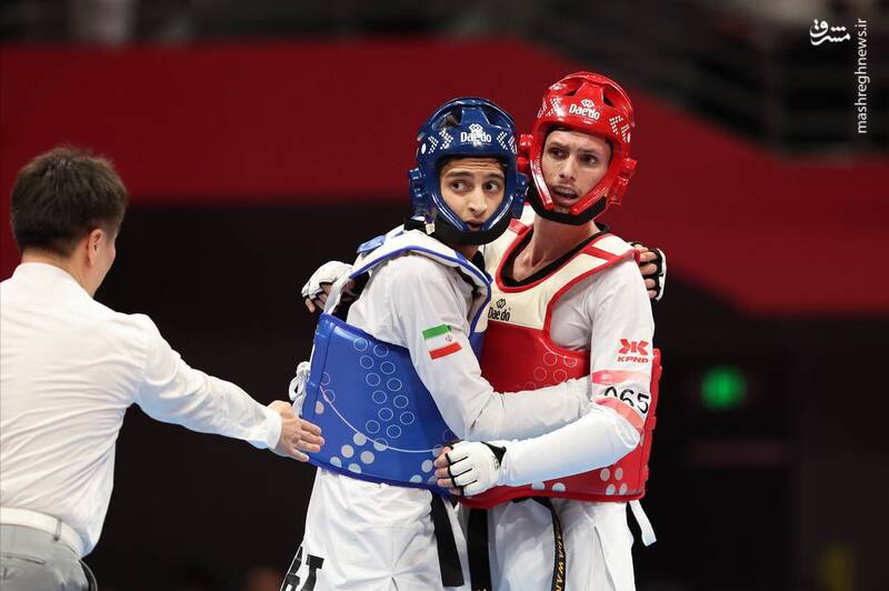 عکس / حسین پور به فینال تکواندو رسید 2
