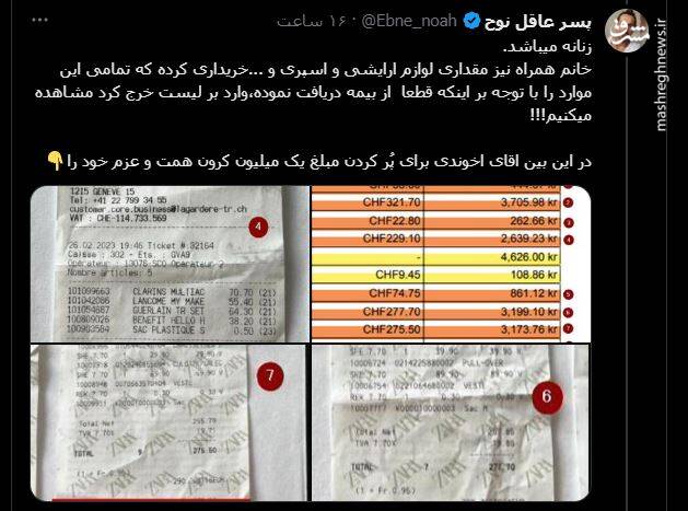 کمکهای مالی برباد رفته اغتشاشات در جیب نماینده سوئد