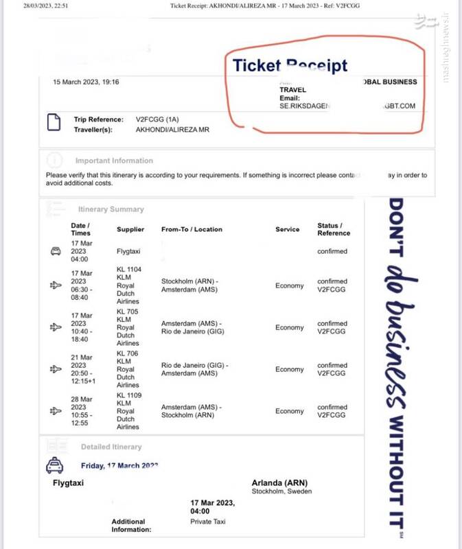 کمکهای مالی برباد رفته اغتشاشات در جیب نماینده سوئد
