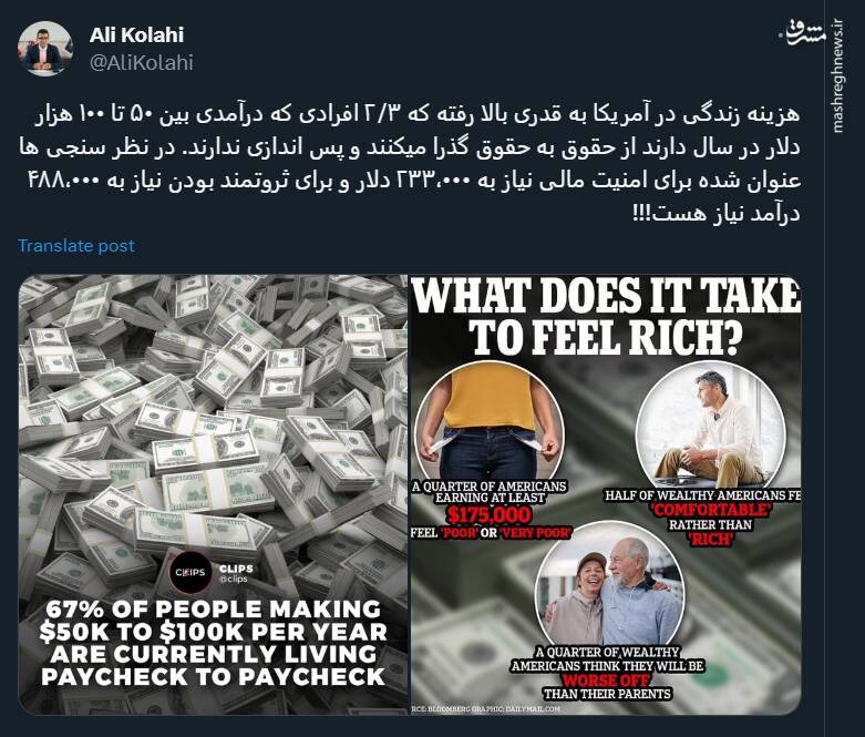 افزایش دوباره هزینه زندگی در آمریکا