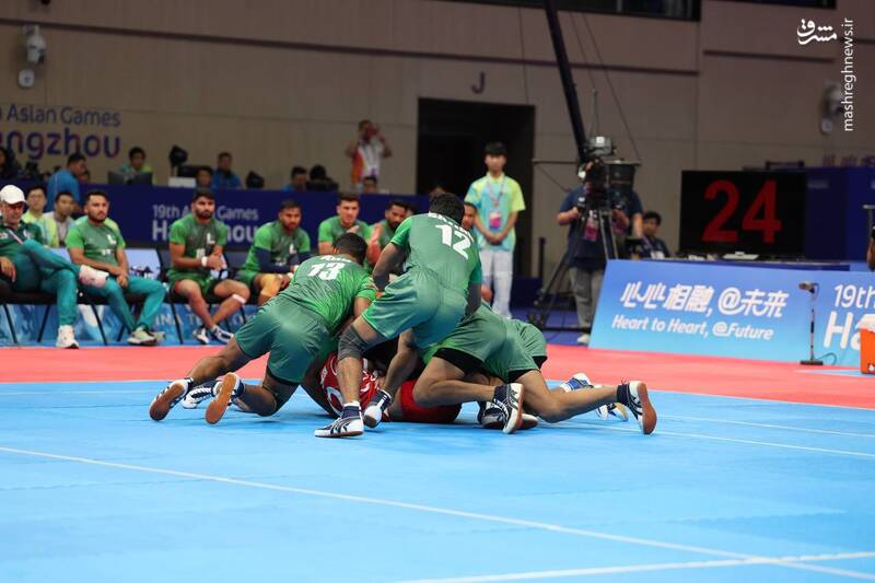 عکس/ پیروزی ملی پوشان کشورمان در کبدی مقابل پاکستان