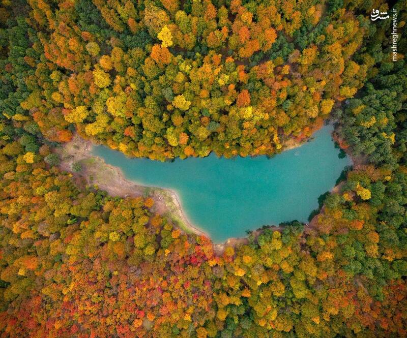 دریاچه ای به شکل نقشه مازندران