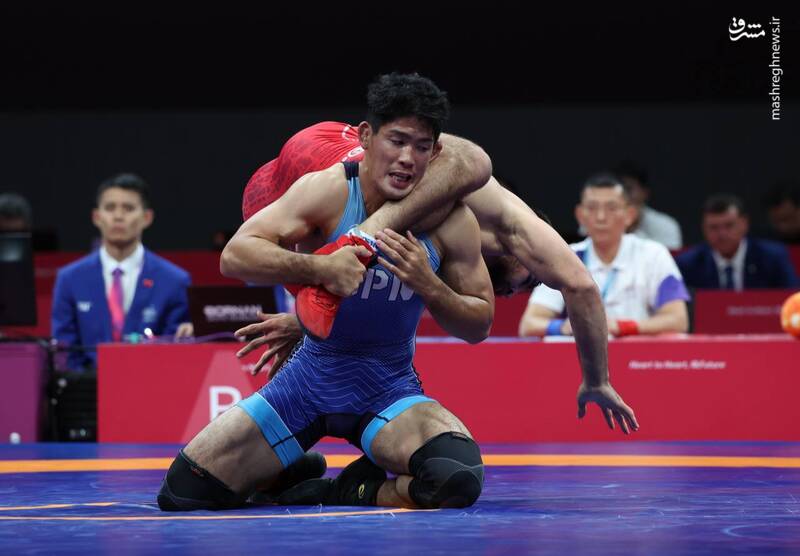 عکس / ضرب اولین طلای کشتی آزاد در هانگژو 9