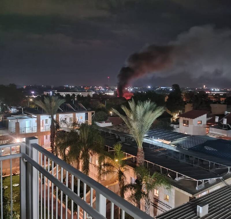 تخریب و آتشگرفتن ساختمان پلیس «سدیروت»+ فیلم