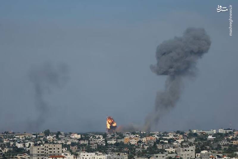 حملات هوایی تروریست‌های صهیونیست به سمت مناطق مسکونی غزه