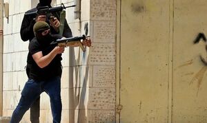 درگیری مسلحانه مبارزان فلسطینی با نظامیان اشغالگر در کرانه باختری