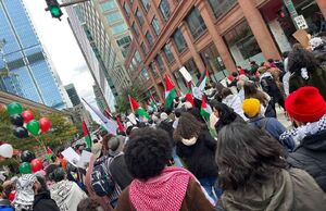 تظاهرات حمایتی از مردم فلسطین در شیکاگو