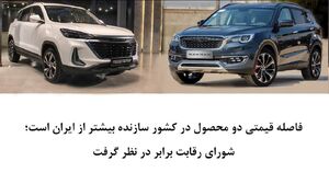 فاصله قیمتی دو محصول در کشور سازنده بیشتر از ایران است؛ شورای رقابت برابر در نظر گرفت