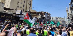 راهپیمایی اردنی‌ها در حمایت از مردم فلسطین+ فیلم