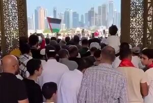 فیلم/ تظاهرات گسترده در دوحه در حمایت از مردم غزه