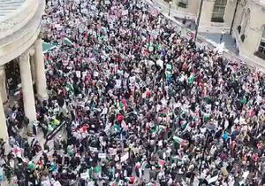 فیلم/ تظاهرات گسترده در لندن در حمایت از غزه