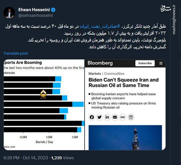 گسترش دامنه تحریم های نفتی، اثرگذاری آن را کاهش داده است