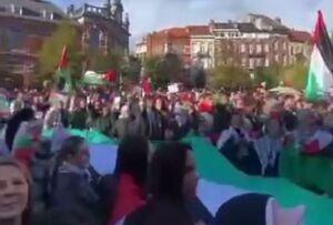 تظاهرات حمایتی از فلسطین در بروکسل