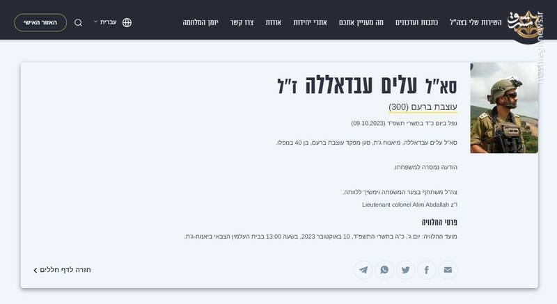รายชื่อนายทหารระดับสูงของไซออนิสต์ที่ถูกสังหารระหว่างปฏิบัติการพายุอัล-อักซอ + ภาพถ่าย