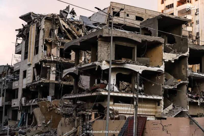 عکس/ محله "تل الهوی" بعد از بمباران وحشیانه رژیم صهیونیستی