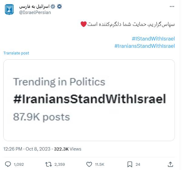 سلطنتطلبان، حامیان اصلی اسرائیل در توئیتر/۴۵۰ هزار همراهی در برابر ۵.۵ میلیون مخالفت