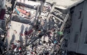 تصاویر هوایی از حجم ویرانی بجای مانده در نوار غزه