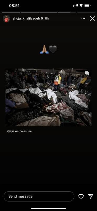 عکس / واکنش چند ورزشکار مطرح کشورمان به جنایات صهیونیستها در غزه 6