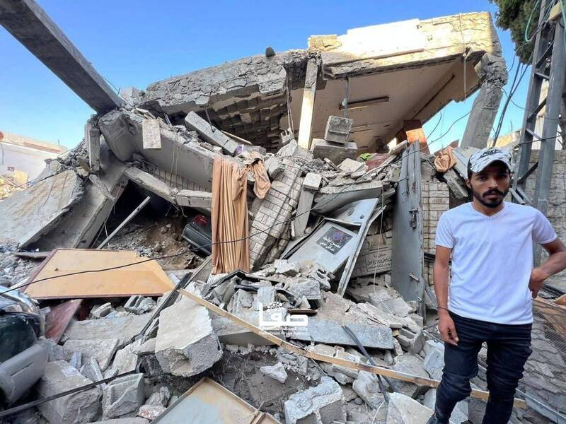 تصاویر بقایای کلیسای ارتدوکس بمباران شده در غزه