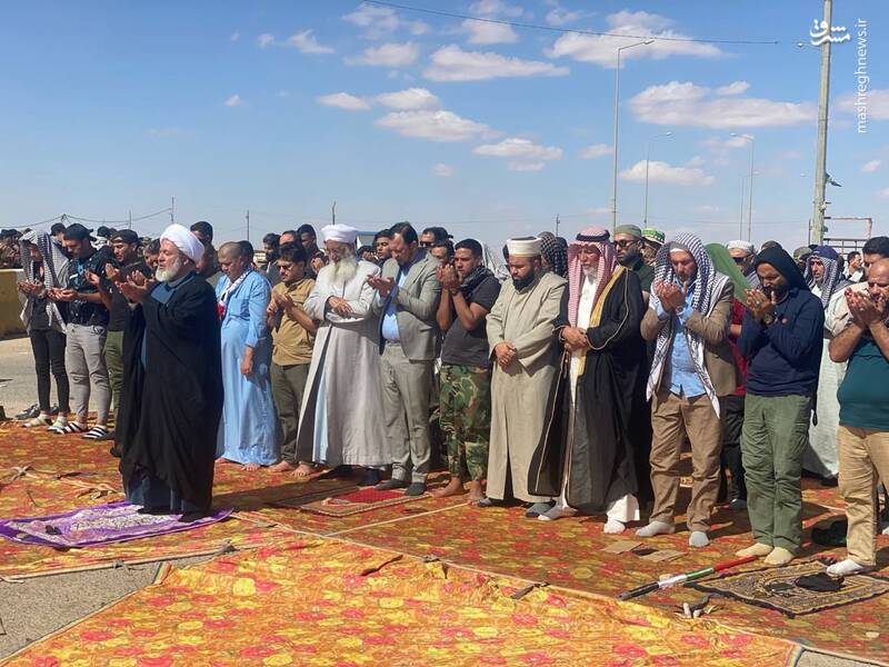نماز وحدت مسلمانان عراق در مرز اردن