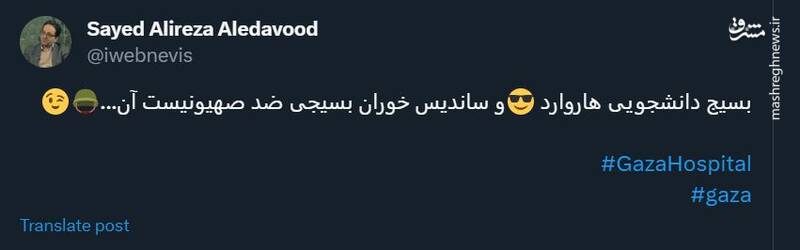 تجمع بسیج دانشجویی هاروارد در حمایت از فلسطین! +فیلم