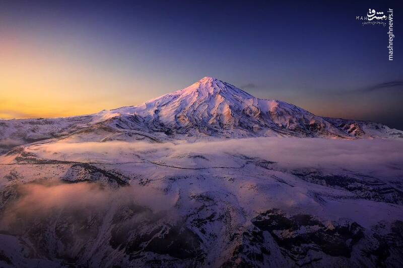 نمایی متفاوت از زیبایی چشمنواز قله دماوند