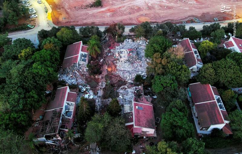تصاویر هوایی از خسارات ناشی از بمباران در غزه