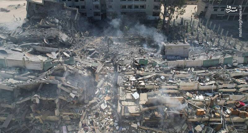 تصاویر هوایی از خسارات ناشی از بمباران در غزه