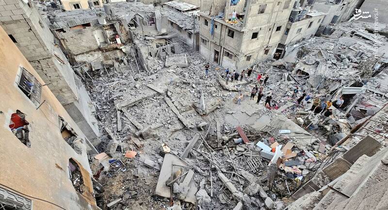 تصاویر هوایی از خسارات ناشی از بمباران در غزه