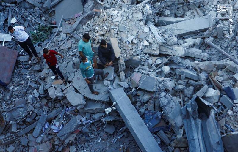 تصاویر هوایی از خسارات ناشی از بمباران در غزه