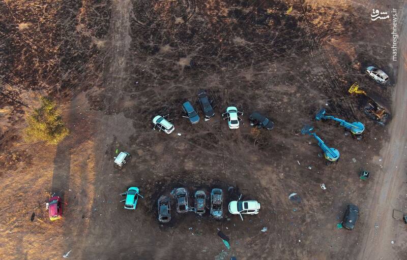 تصاویر هوایی از خسارات ناشی از بمباران در غزه