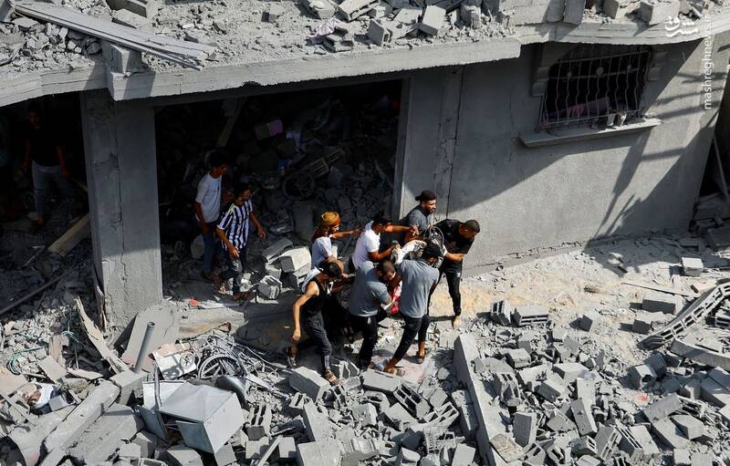 تصاویر هوایی از خسارات ناشی از بمباران در غزه