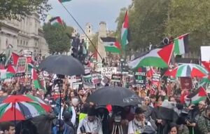 تظاهرات ۳۰۰ هزار نفری حمایت از فلسطین در لندن