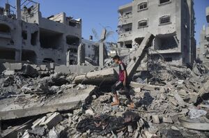 بخشی از شهدای بمباران دیشب غزه زیر آوار هستند