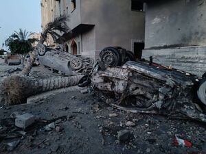 بمباران شهرک حمد در خان یونس
