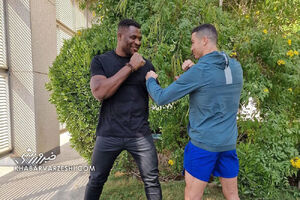 سورپرایز رونالدو برای قهرمان UFC + عکس