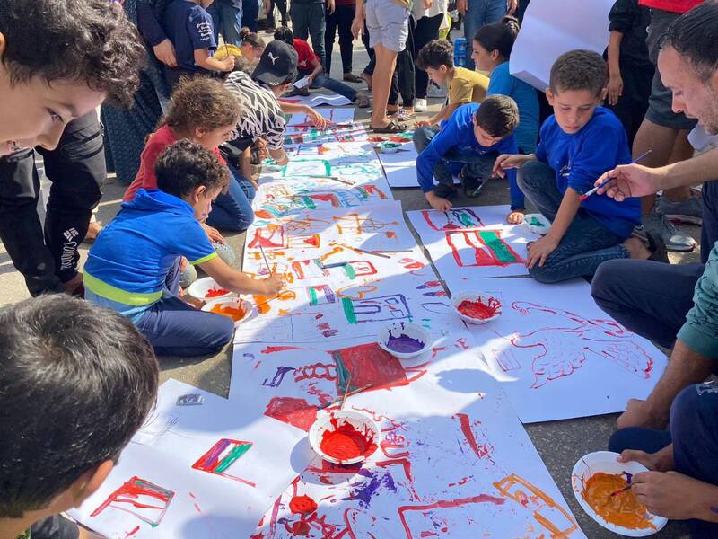 مشق میهنپرستی کودکان غزه در قاب تصویر