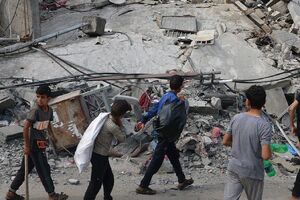 عکس/ ویرانی به جا مانده در رفح پس از بمباران صهیونیست‌ها